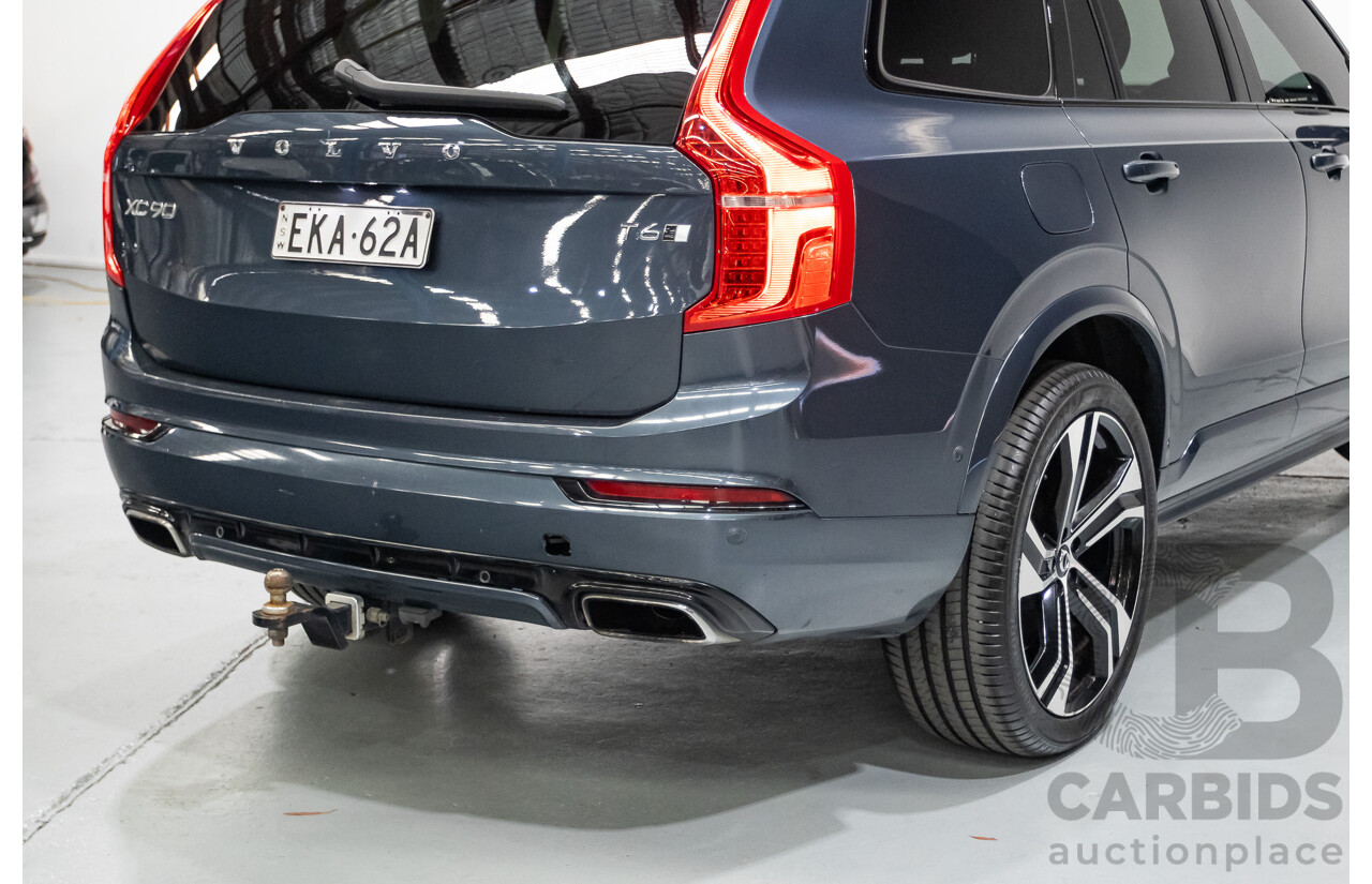 9/2020 Volvo XC90 T6 R-Design (AWD) 256 MY21 4d Wagon Denim Blue Metallic Turbo & Supercharged 2.0L