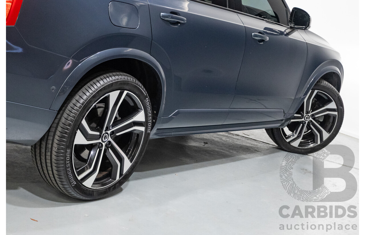 9/2020 Volvo XC90 T6 R-Design (AWD) 256 MY21 4d Wagon Denim Blue Metallic Turbo & Supercharged 2.0L