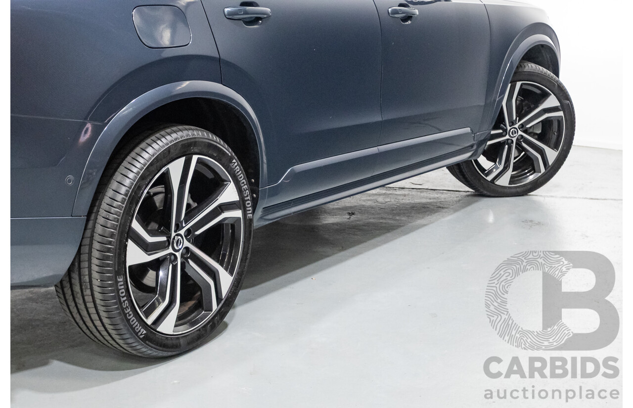 9/2020 Volvo XC90 T6 R-Design (AWD) 256 MY21 4d Wagon Denim Blue Metallic Turbo & Supercharged 2.0L