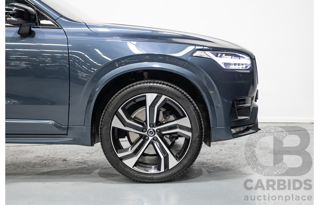 9/2020 Volvo XC90 T6 R-Design (AWD) 256 MY21 4d Wagon Denim Blue Metallic Turbo & Supercharged 2.0L