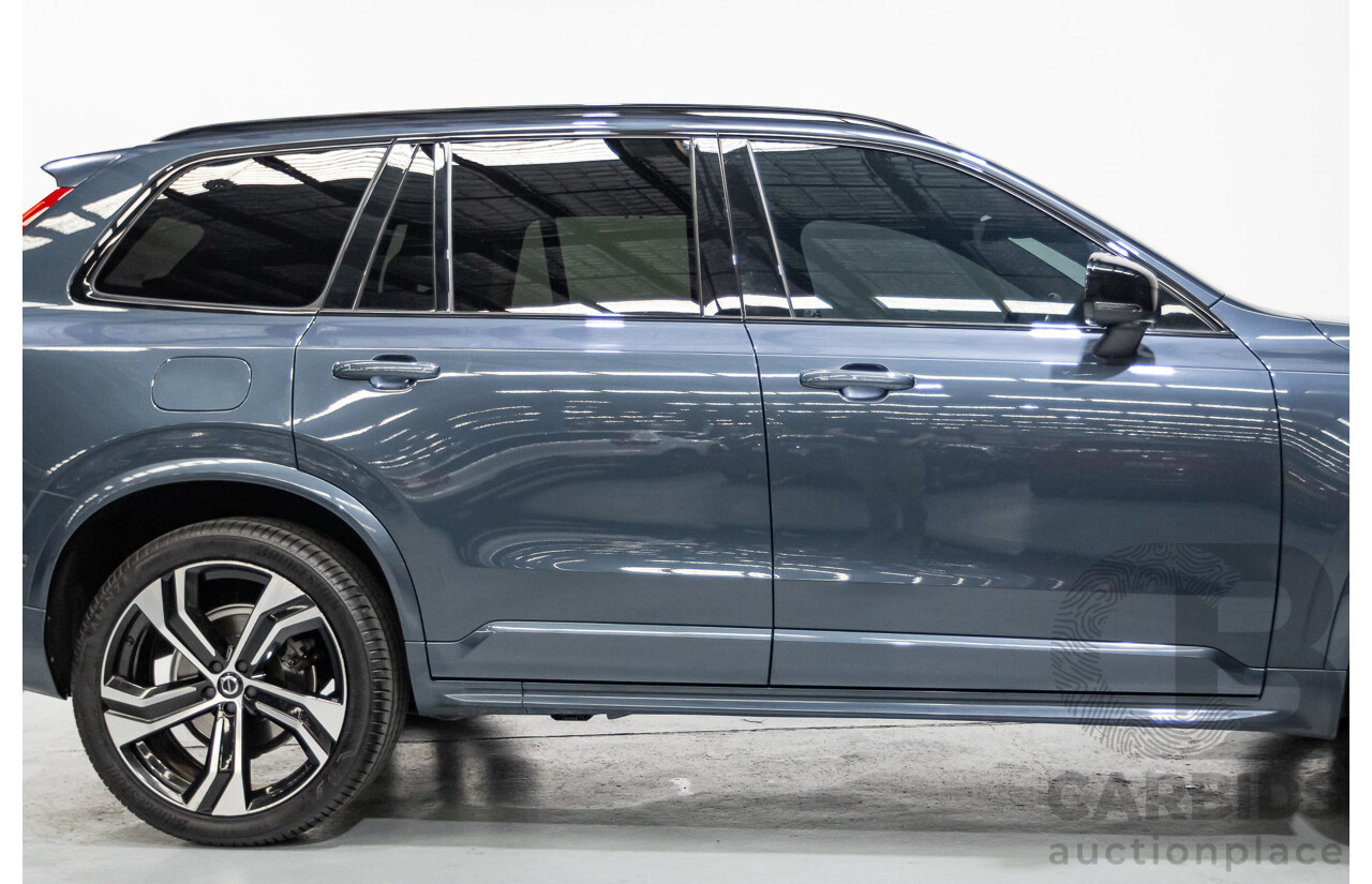 9/2020 Volvo XC90 T6 R-Design (AWD) 256 MY21 4d Wagon Denim Blue Metallic Turbo & Supercharged 2.0L