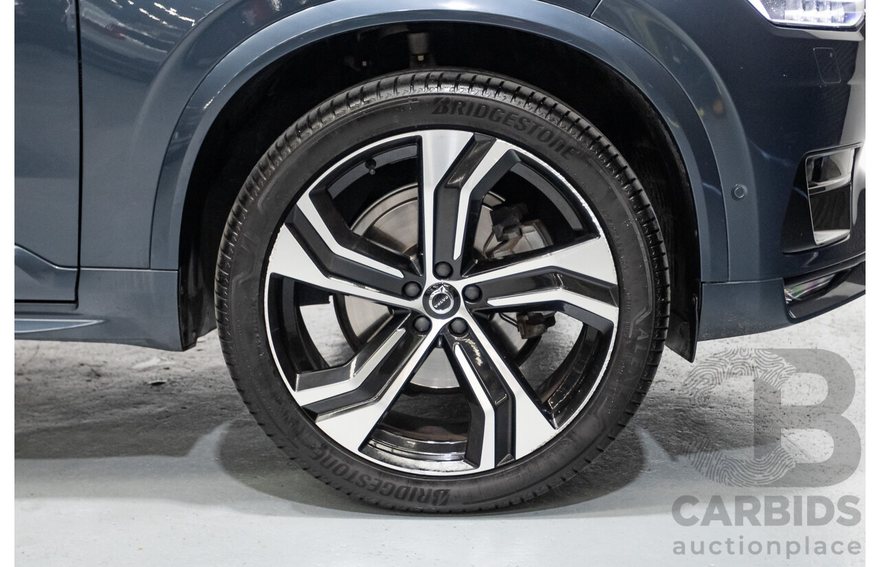 9/2020 Volvo XC90 T6 R-Design (AWD) 256 MY21 4d Wagon Denim Blue Metallic Turbo & Supercharged 2.0L