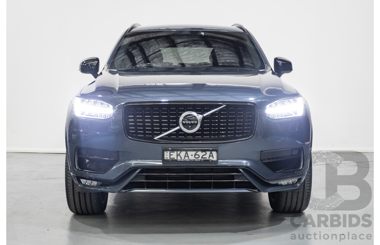 9/2020 Volvo XC90 T6 R-Design (AWD) 256 MY21 4d Wagon Denim Blue Metallic Turbo & Supercharged 2.0L