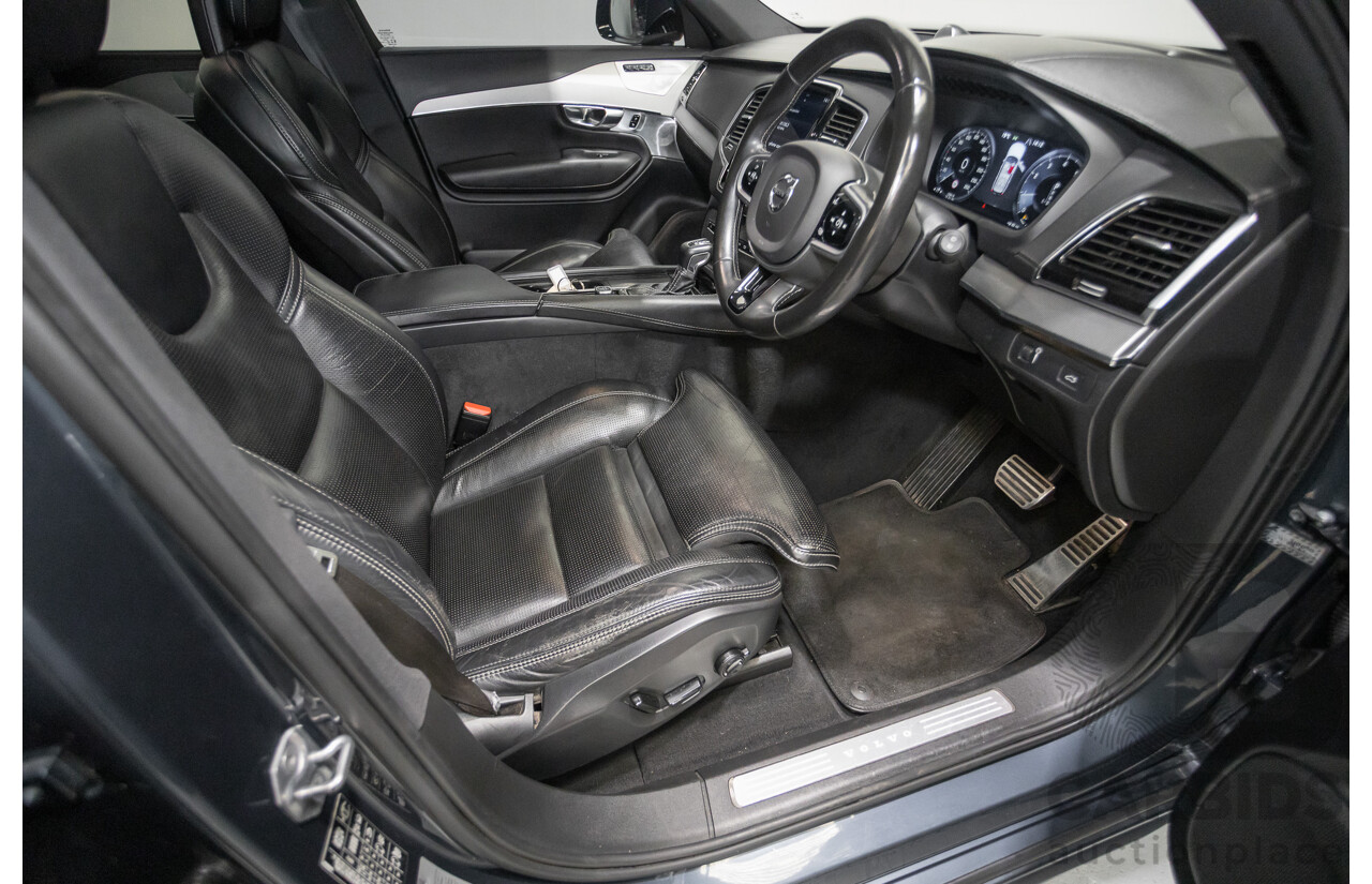 9/2020 Volvo XC90 T6 R-Design (AWD) 256 MY21 4d Wagon Denim Blue Metallic Turbo & Supercharged 2.0L