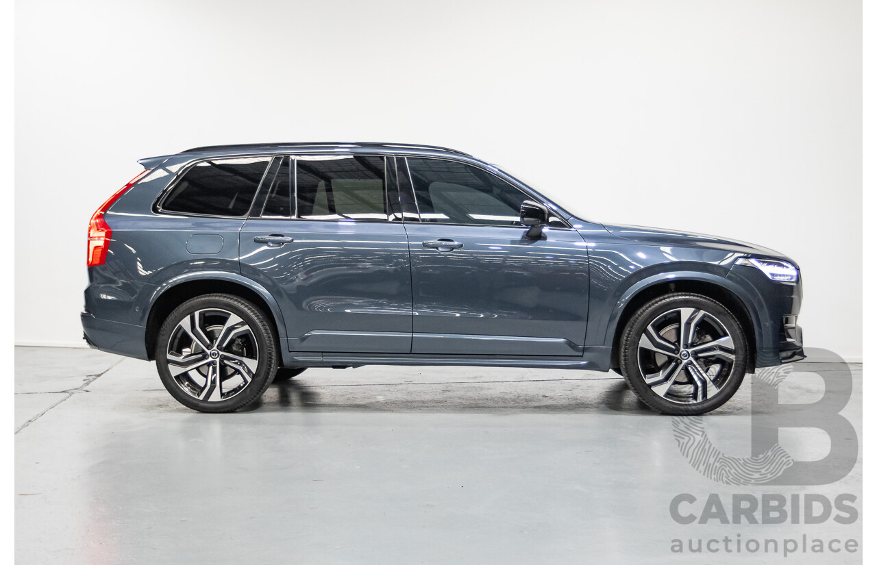 9/2020 Volvo XC90 T6 R-Design (AWD) 256 MY21 4d Wagon Denim Blue Metallic Turbo & Supercharged 2.0L