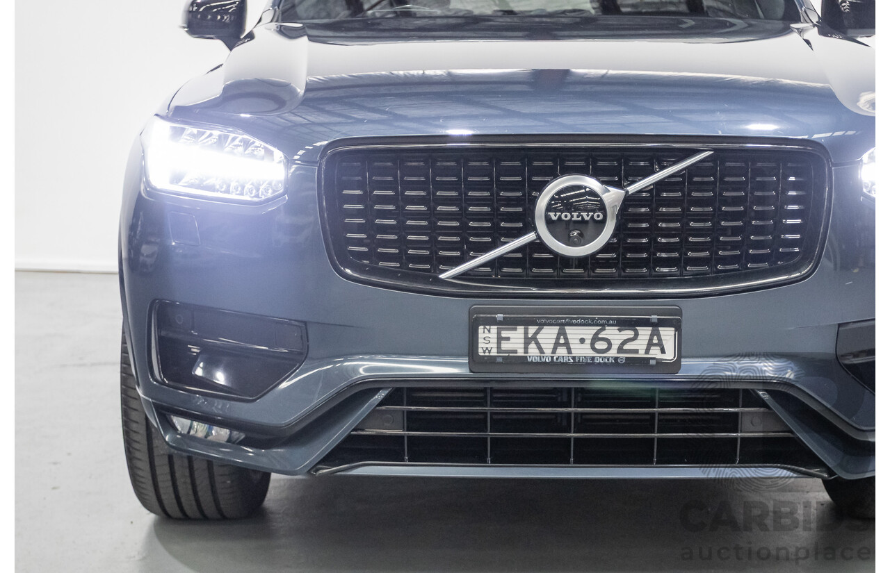 9/2020 Volvo XC90 T6 R-Design (AWD) 256 MY21 4d Wagon Denim Blue Metallic Turbo & Supercharged 2.0L