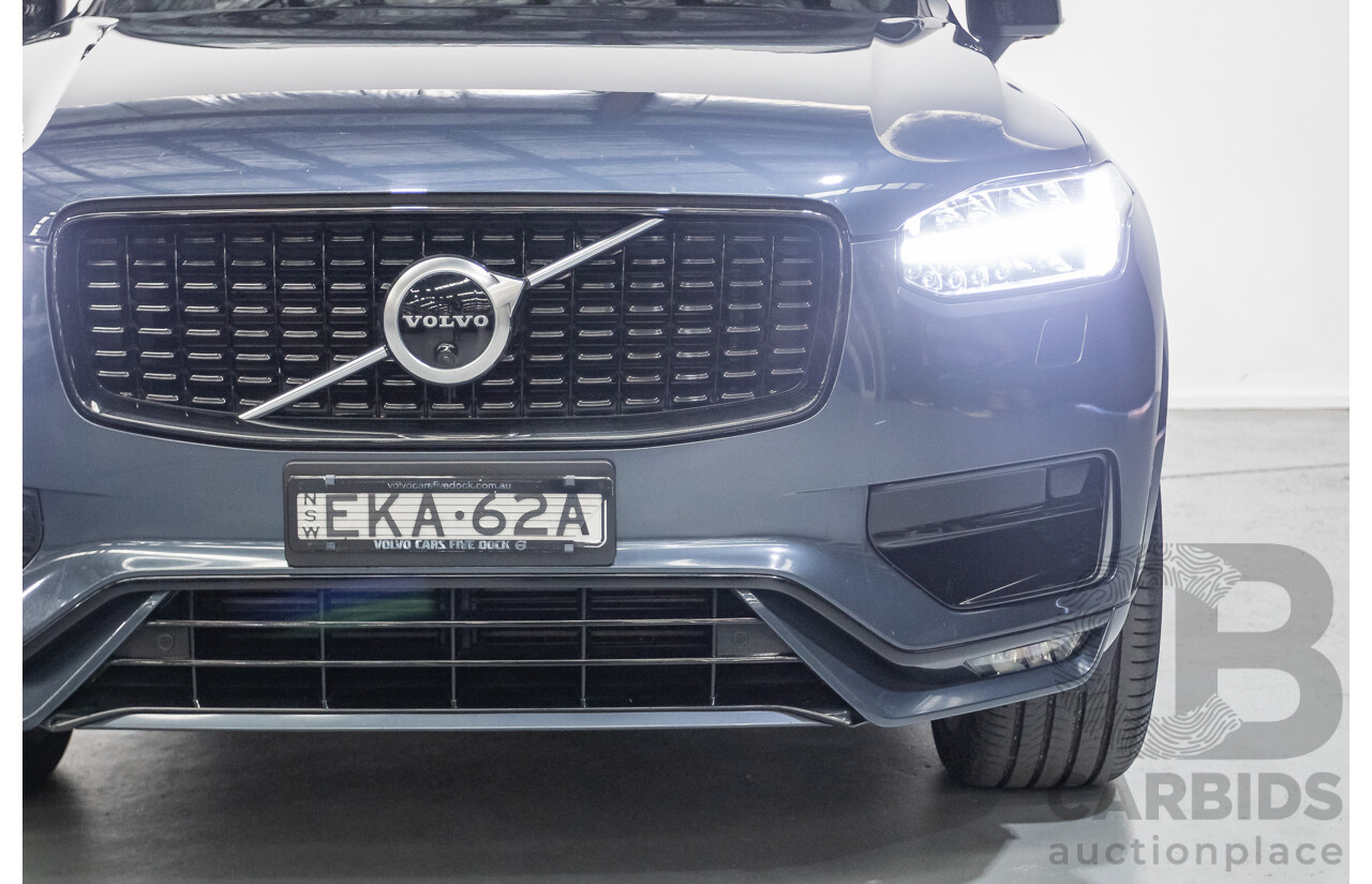 9/2020 Volvo XC90 T6 R-Design (AWD) 256 MY21 4d Wagon Denim Blue Metallic Turbo & Supercharged 2.0L