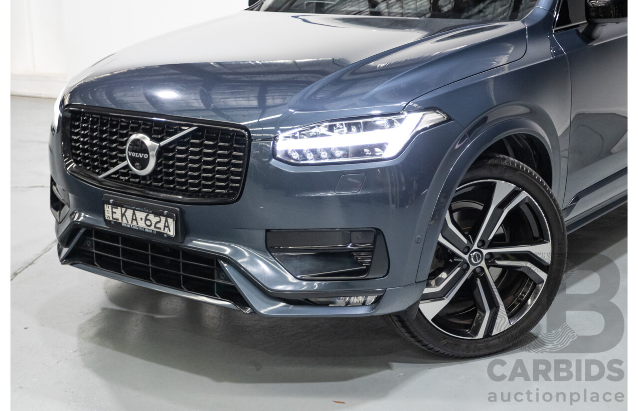 9/2020 Volvo XC90 T6 R-Design (AWD) 256 MY21 4d Wagon Denim Blue Metallic Turbo & Supercharged 2.0L