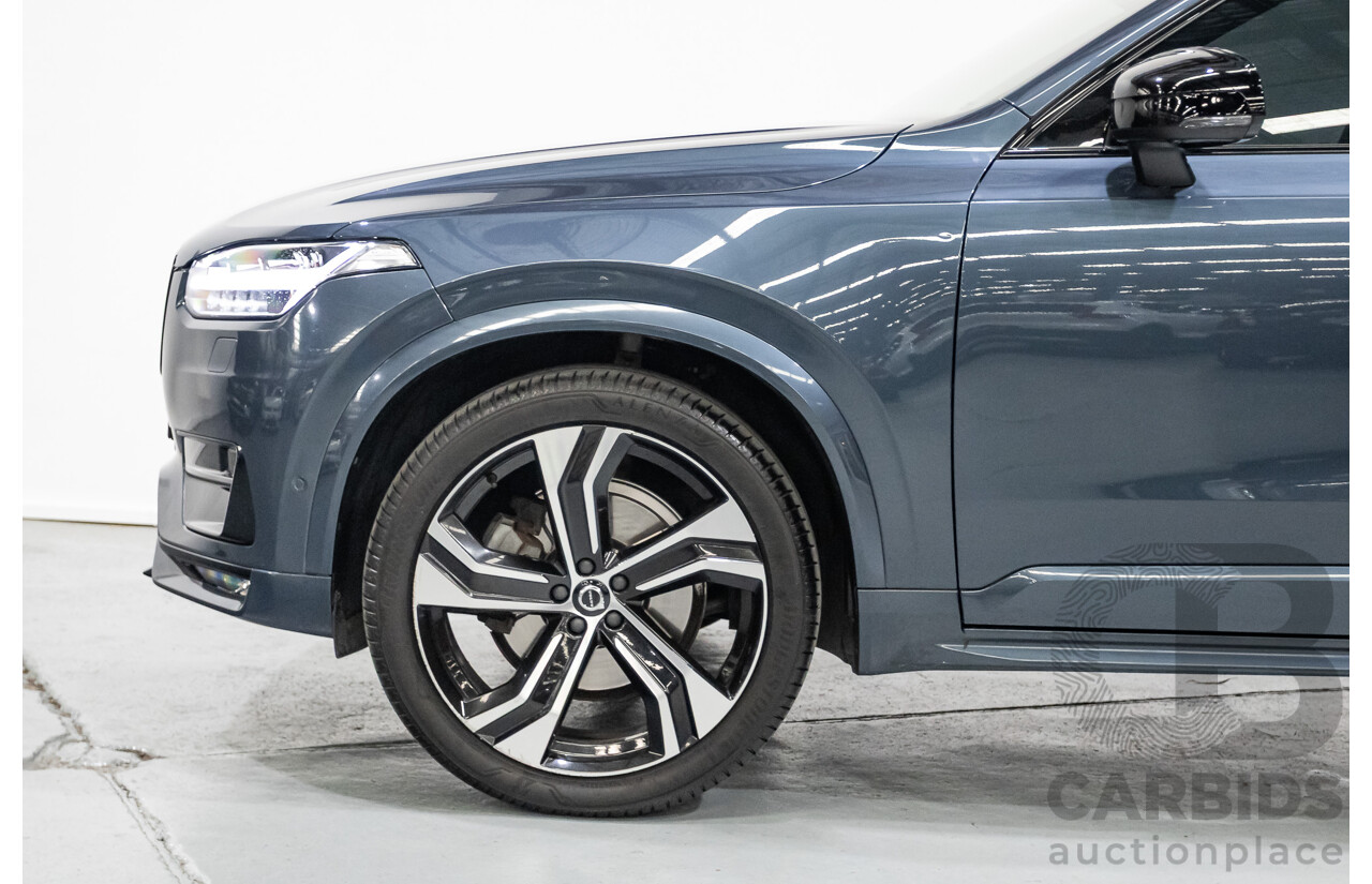 9/2020 Volvo XC90 T6 R-Design (AWD) 256 MY21 4d Wagon Denim Blue Metallic Turbo & Supercharged 2.0L