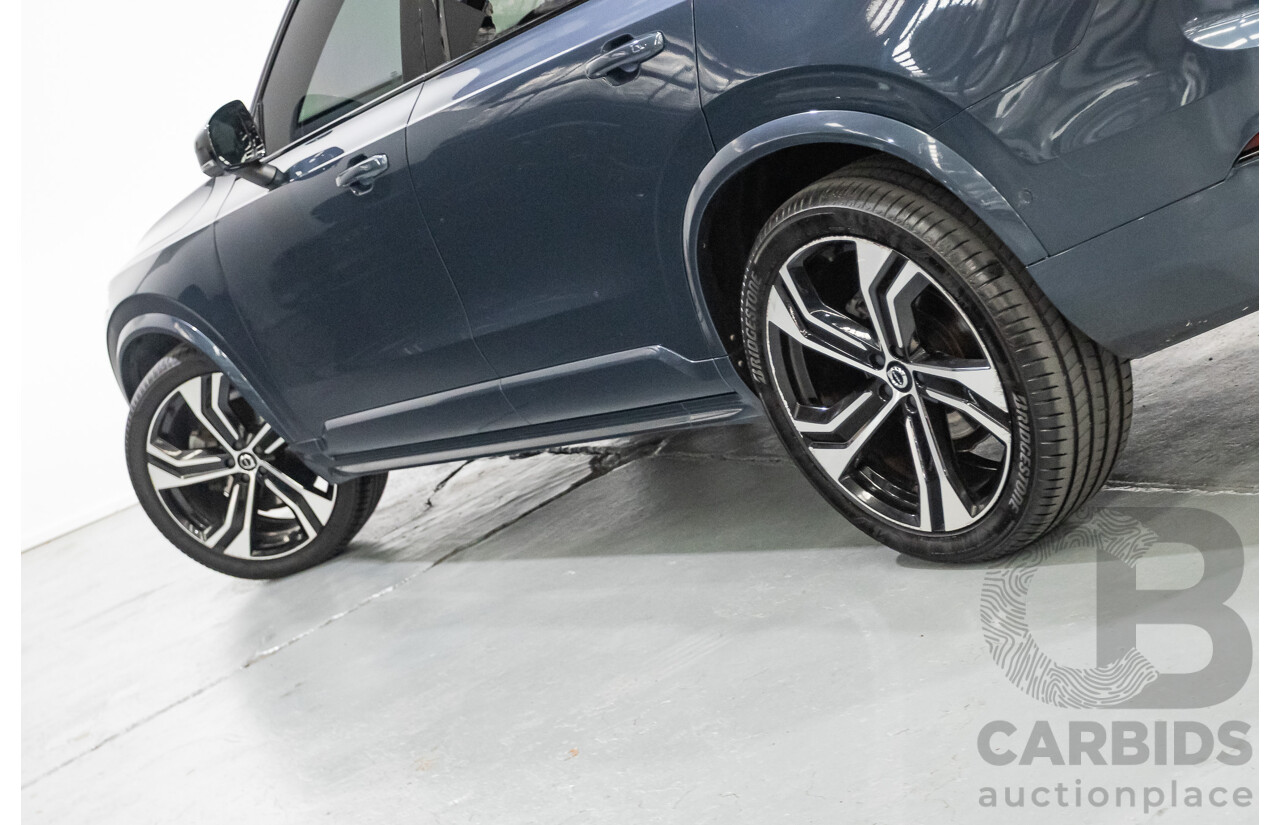 9/2020 Volvo XC90 T6 R-Design (AWD) 256 MY21 4d Wagon Denim Blue Metallic Turbo & Supercharged 2.0L