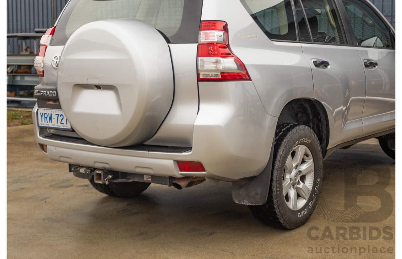 1/2016 Toyota Landcruiser Prado GX (4x4) GDJ150R MY16 4d Wagon Silver Metallic Turbo Diesel 2.8L