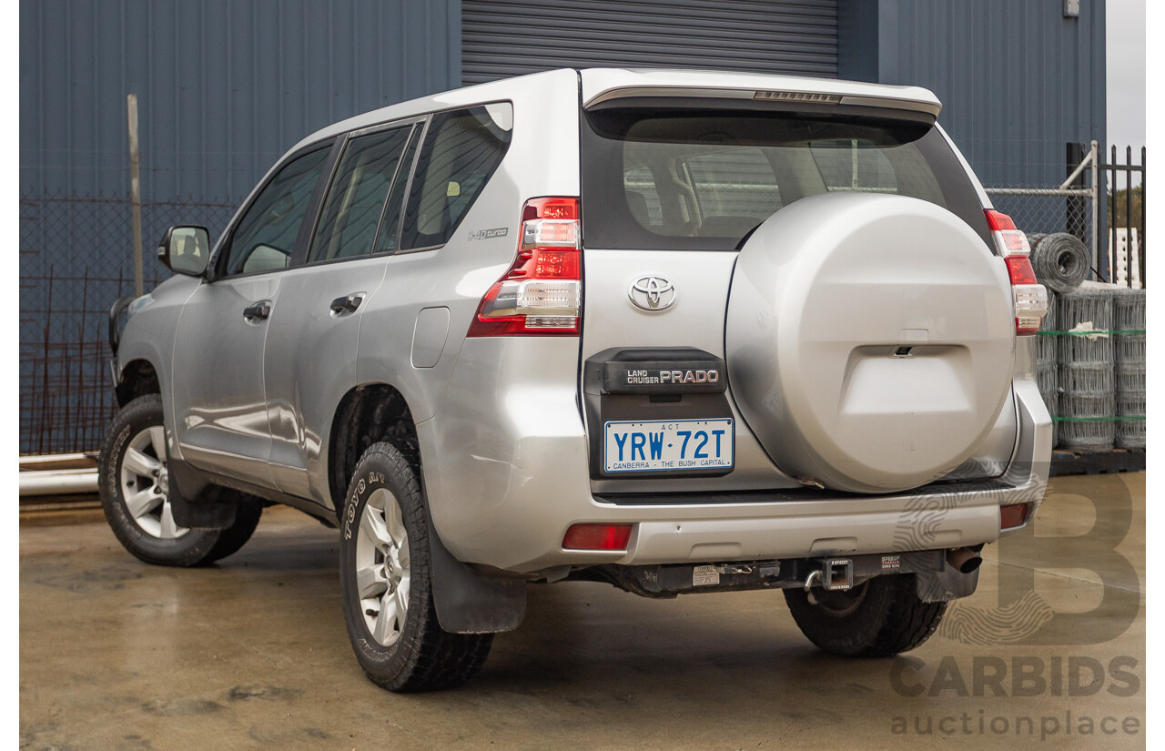1/2016 Toyota Landcruiser Prado GX (4x4) GDJ150R MY16 4d Wagon Silver Metallic Turbo Diesel 2.8L