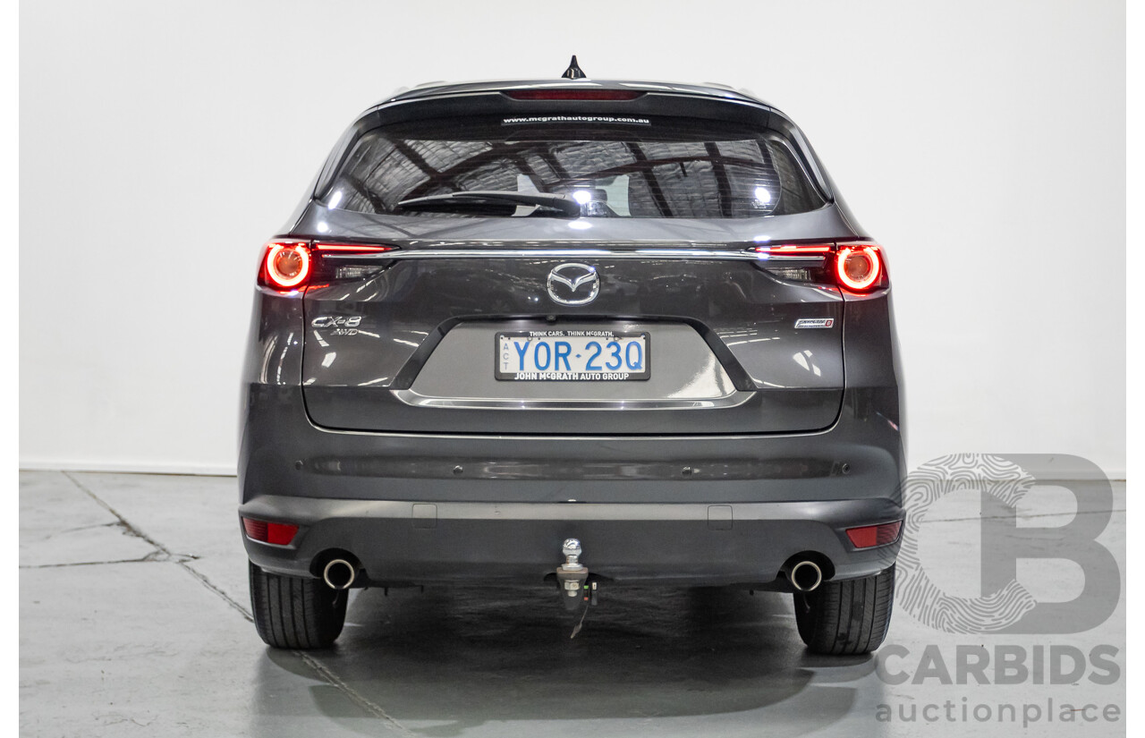 6/2019 Mazda CX-8 Sport (AWD) KG B 4d Wagon Machine Grey Metallic Turbo Diesel 2.2L - 7 Seater