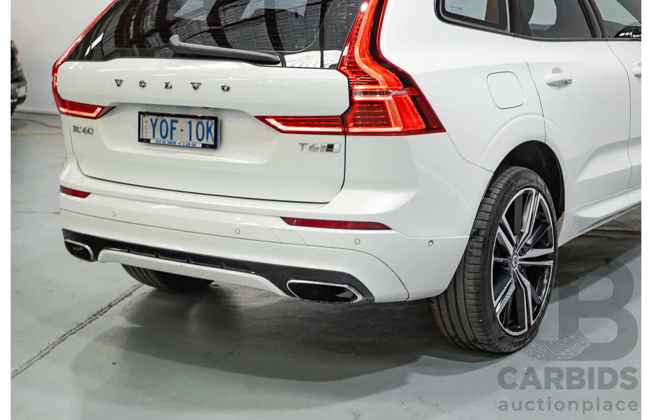 3/2020 Volvo XC60 T6 R-Design (AWD) 246 MY20 4d Wagon Crystal White Pearl Turbo & Supercharged 2.0L