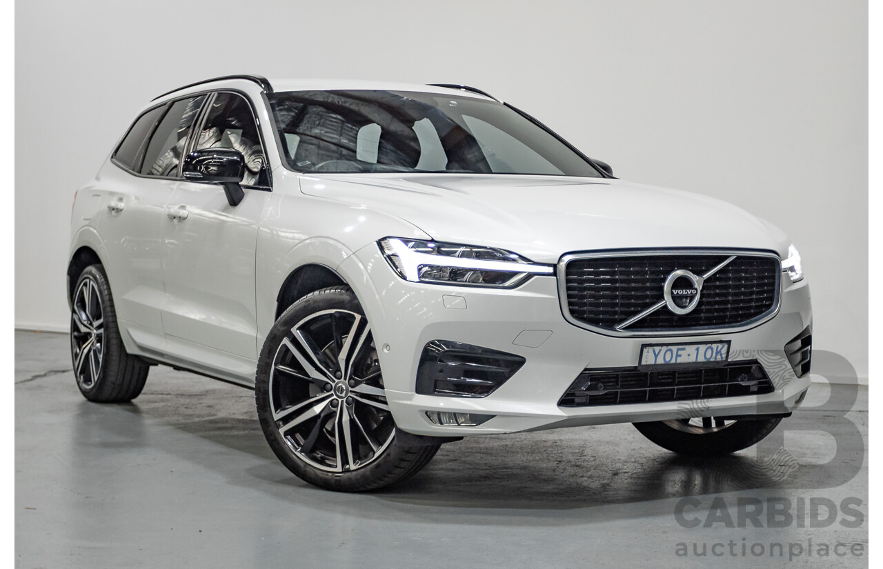 3/2020 Volvo XC60 T6 R-Design (AWD) 246 MY20 4d Wagon Crystal White Pearl Turbo & Supercharged 2.0L