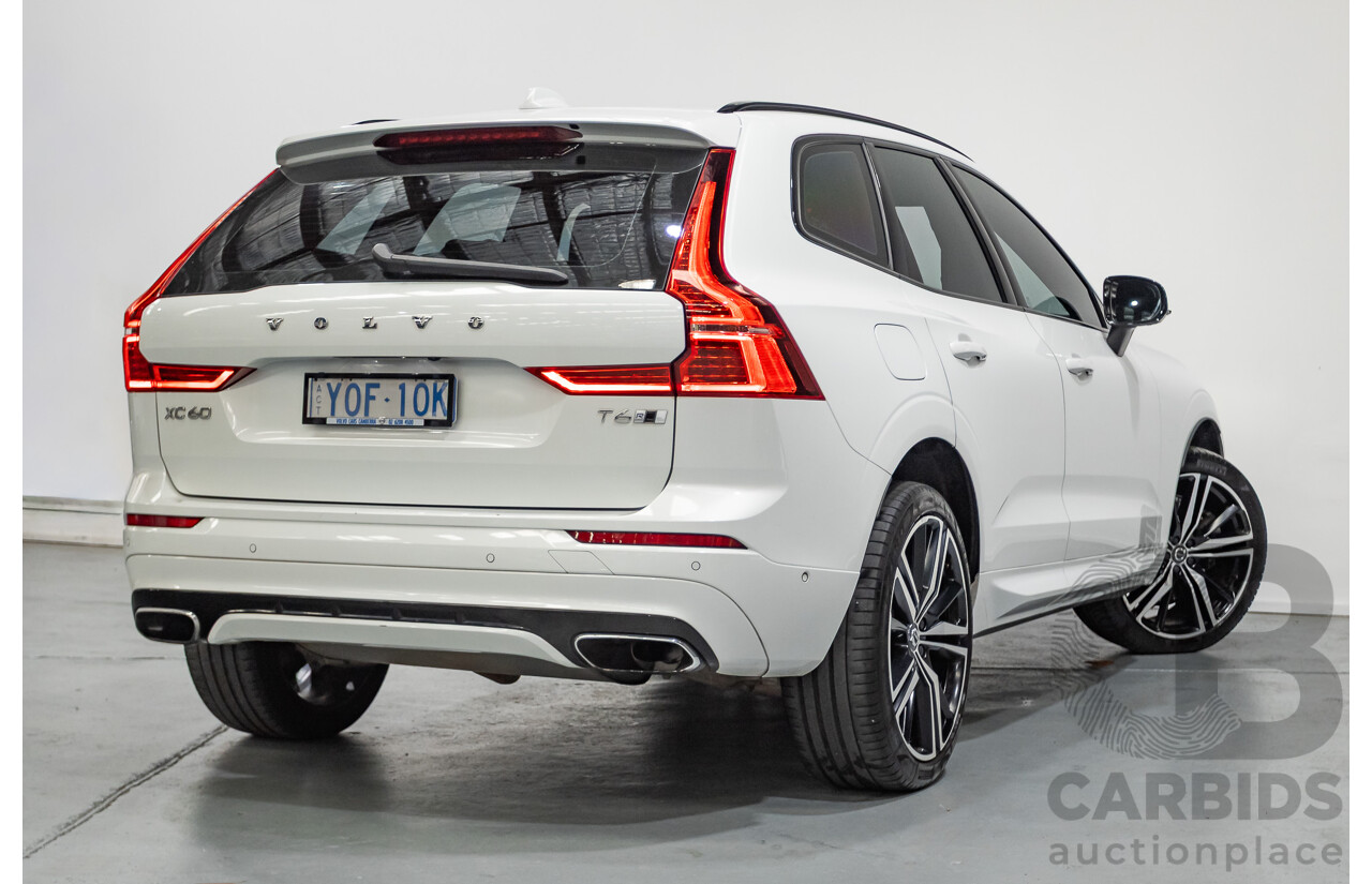 3/2020 Volvo XC60 T6 R-Design (AWD) 246 MY20 4d Wagon Crystal White Pearl Turbo & Supercharged 2.0L