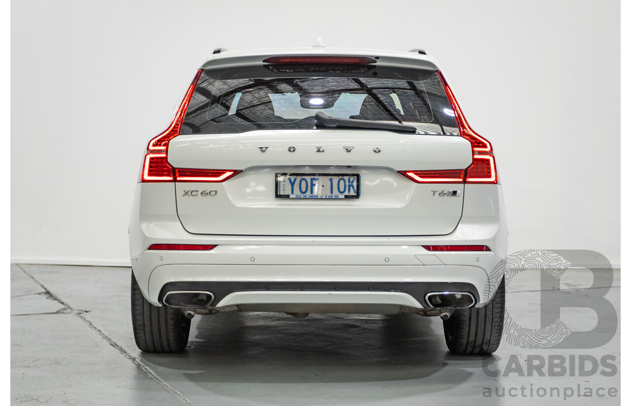 3/2020 Volvo XC60 T6 R-Design (AWD) 246 MY20 4d Wagon Crystal White Pearl Turbo & Supercharged 2.0L