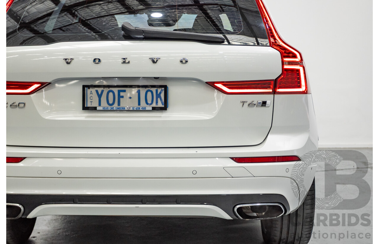 3/2020 Volvo XC60 T6 R-Design (AWD) 246 MY20 4d Wagon Crystal White Pearl Turbo & Supercharged 2.0L