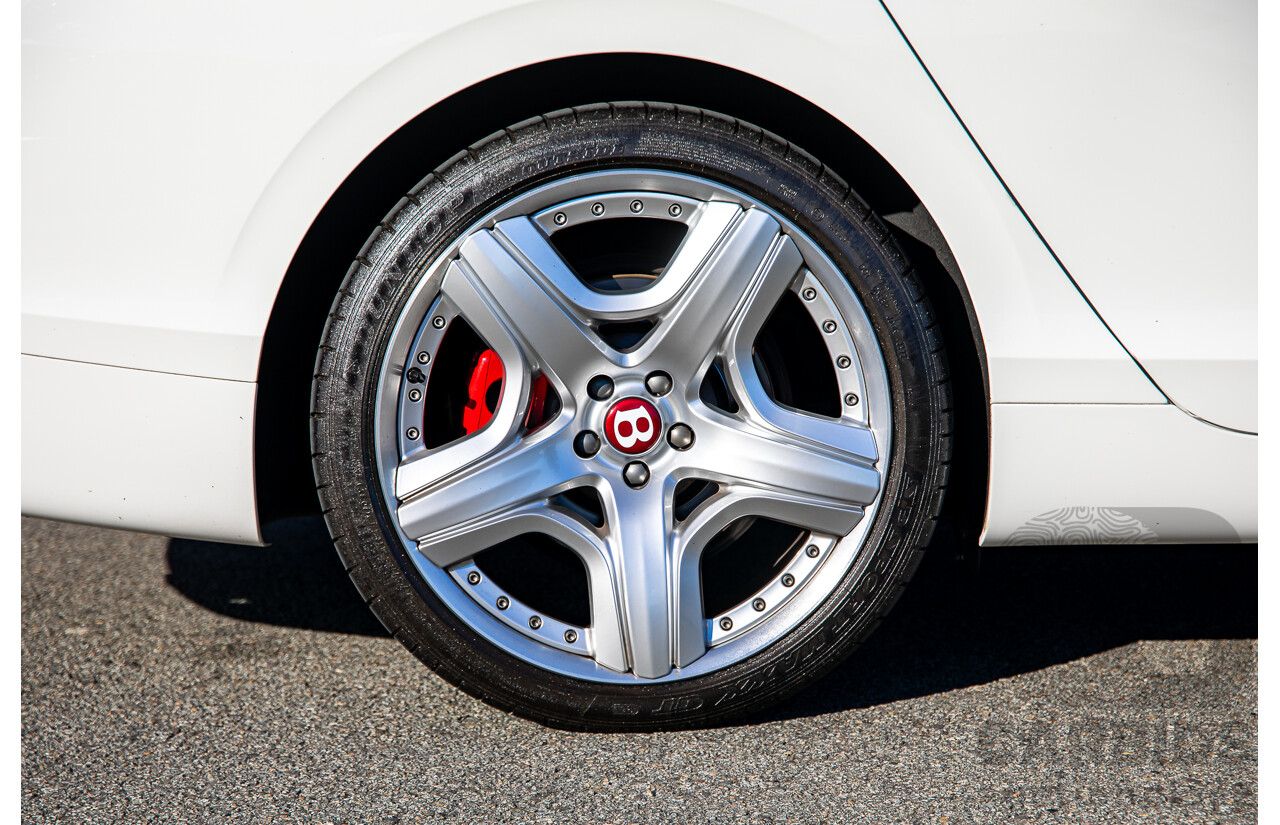 12/2014 Bentley Flying Spur V8 Mulliner (AWD) 3W MY15 4d Sedan Glacier White Twin Turbo V8 4.0L