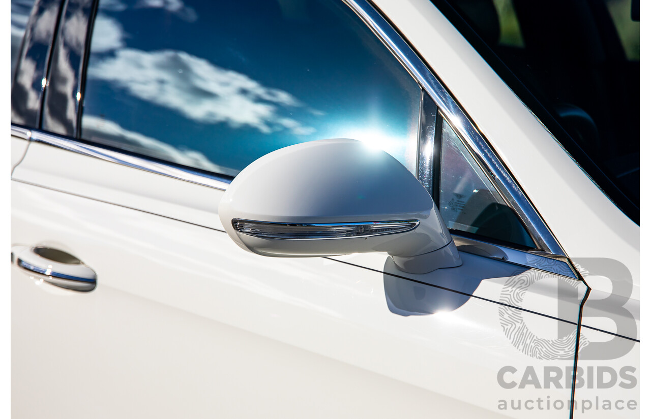 12/2014 Bentley Flying Spur V8 Mulliner (AWD) 3W MY15 4d Sedan Glacier White Twin Turbo V8 4.0L