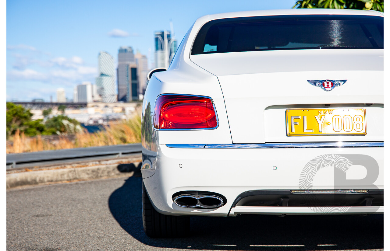 12/2014 Bentley Flying Spur V8 Mulliner (AWD) 3W MY15 4d Sedan Glacier White Twin Turbo V8 4.0L