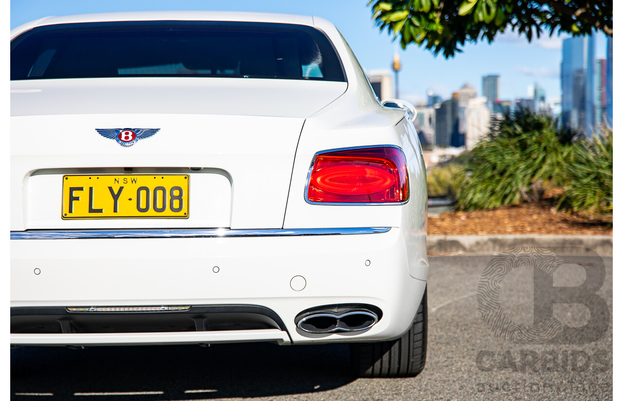12/2014 Bentley Flying Spur V8 Mulliner (AWD) 3W MY15 4d Sedan Glacier White Twin Turbo V8 4.0L