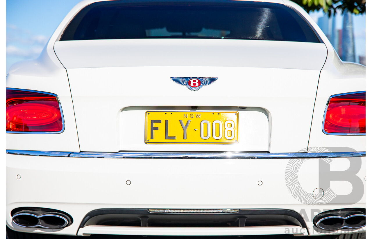 12/2014 Bentley Flying Spur V8 Mulliner (AWD) 3W MY15 4d Sedan Glacier White Twin Turbo V8 4.0L