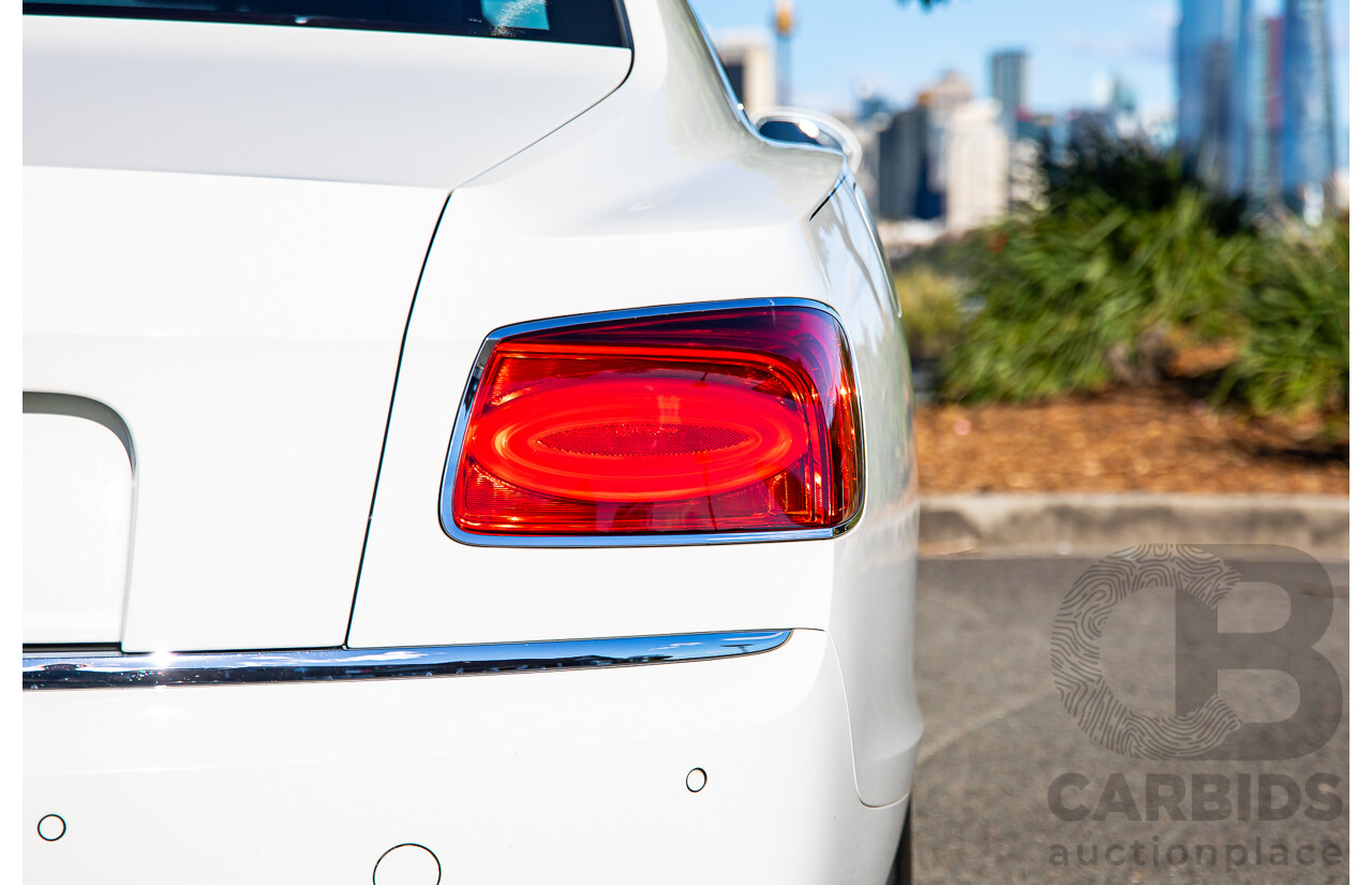 12/2014 Bentley Flying Spur V8 Mulliner (AWD) 3W MY15 4d Sedan Glacier White Twin Turbo V8 4.0L