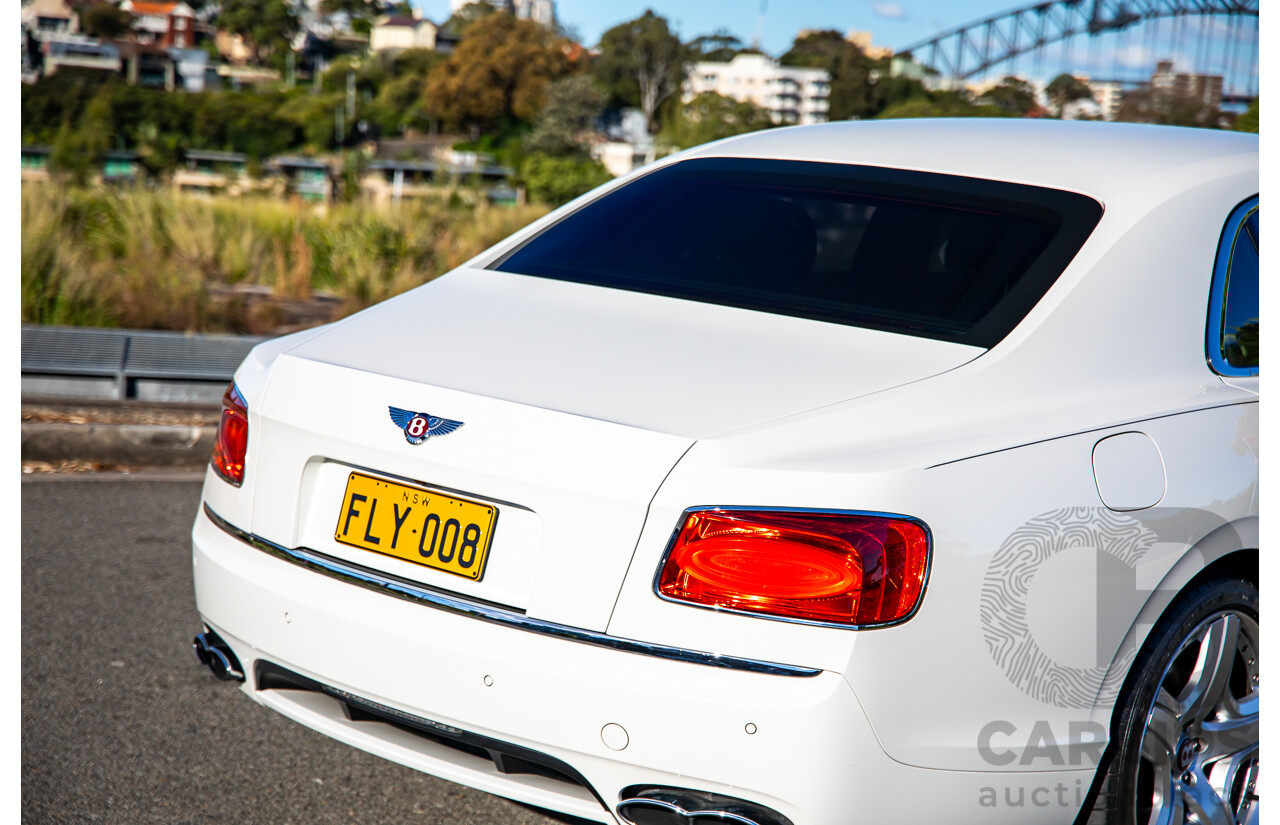 12/2014 Bentley Flying Spur V8 Mulliner (AWD) 3W MY15 4d Sedan Glacier White Twin Turbo V8 4.0L