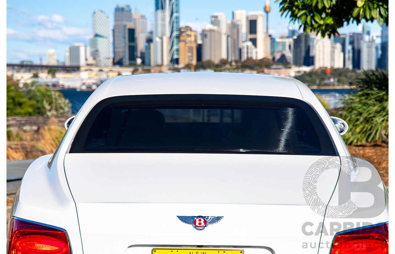 12/2014 Bentley Flying Spur V8 Mulliner (AWD) 3W MY15 4d Sedan Glacier White Twin Turbo V8 4.0L