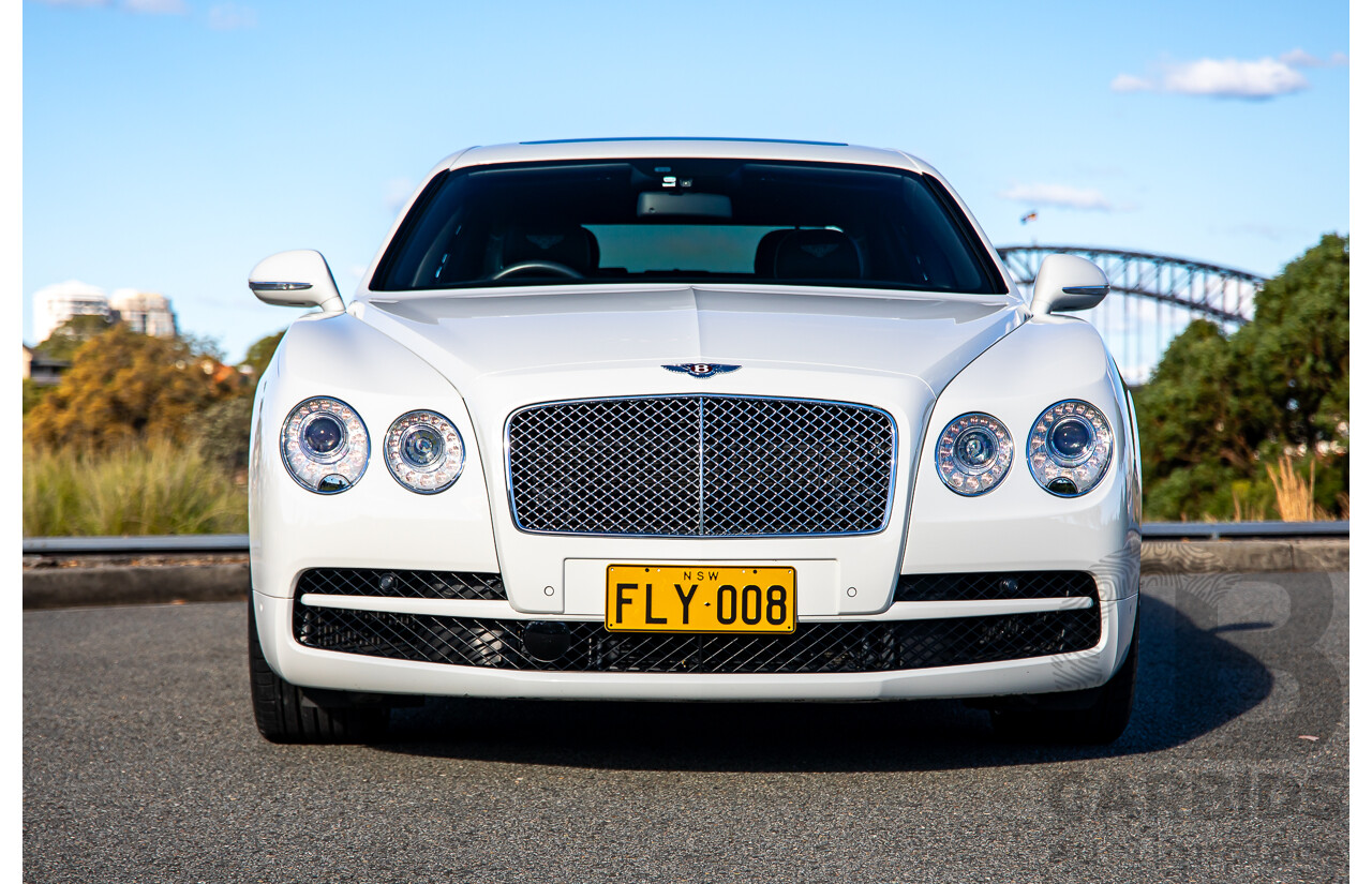 12/2014 Bentley Flying Spur V8 Mulliner (AWD) 3W MY15 4d Sedan Glacier White Twin Turbo V8 4.0L
