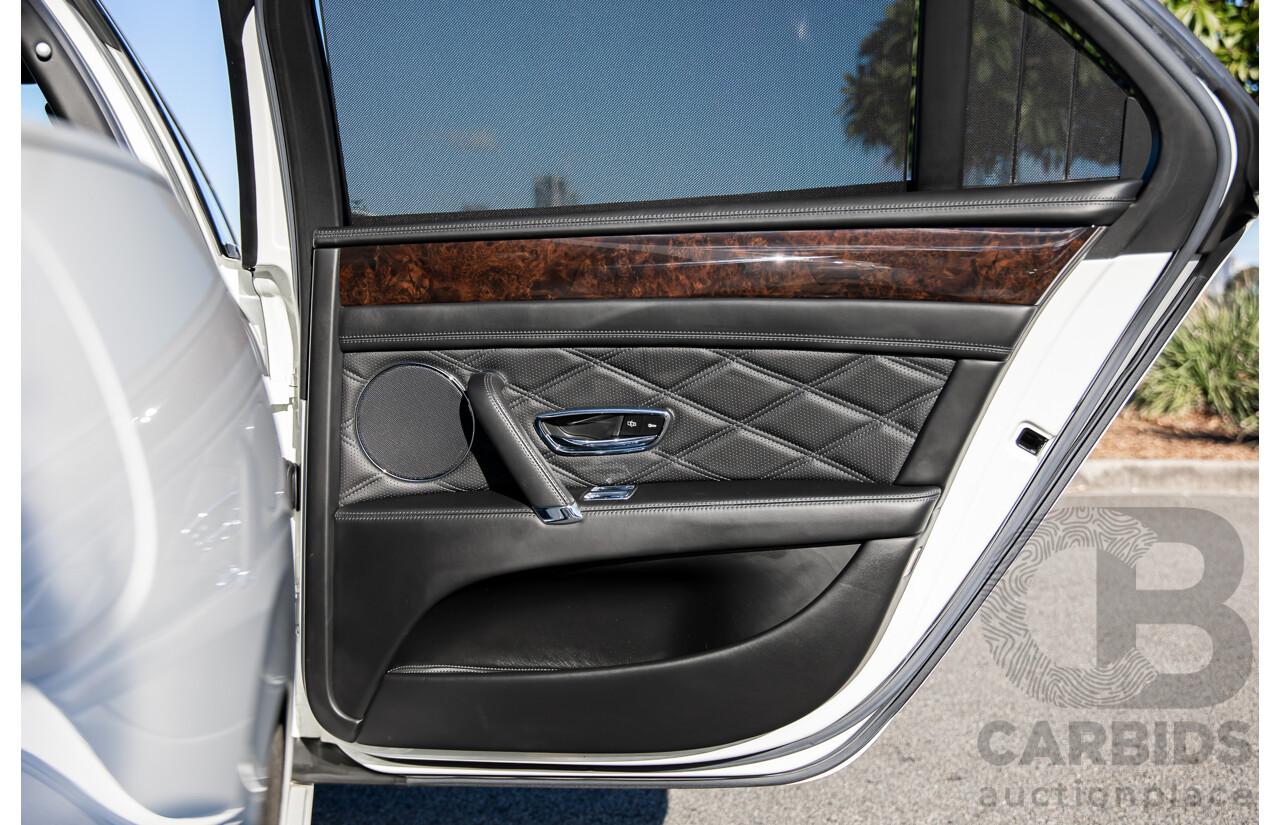 12/2014 Bentley Flying Spur V8 Mulliner (AWD) 3W MY15 4d Sedan Glacier White Twin Turbo V8 4.0L