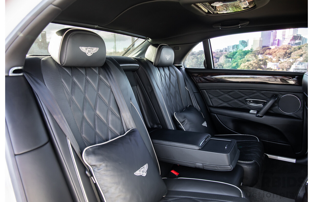 12/2014 Bentley Flying Spur V8 Mulliner (AWD) 3W MY15 4d Sedan Glacier White Twin Turbo V8 4.0L