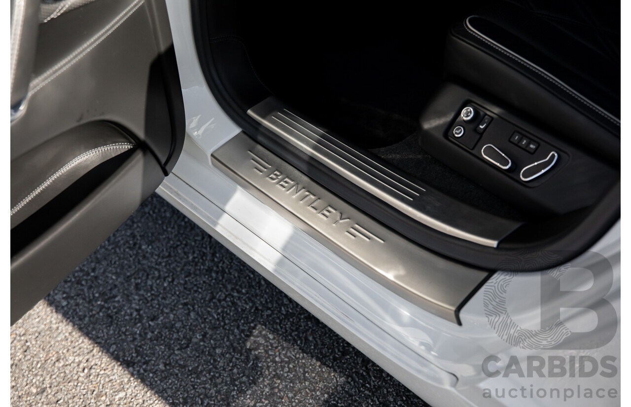 12/2014 Bentley Flying Spur V8 Mulliner (AWD) 3W MY15 4d Sedan Glacier White Twin Turbo V8 4.0L