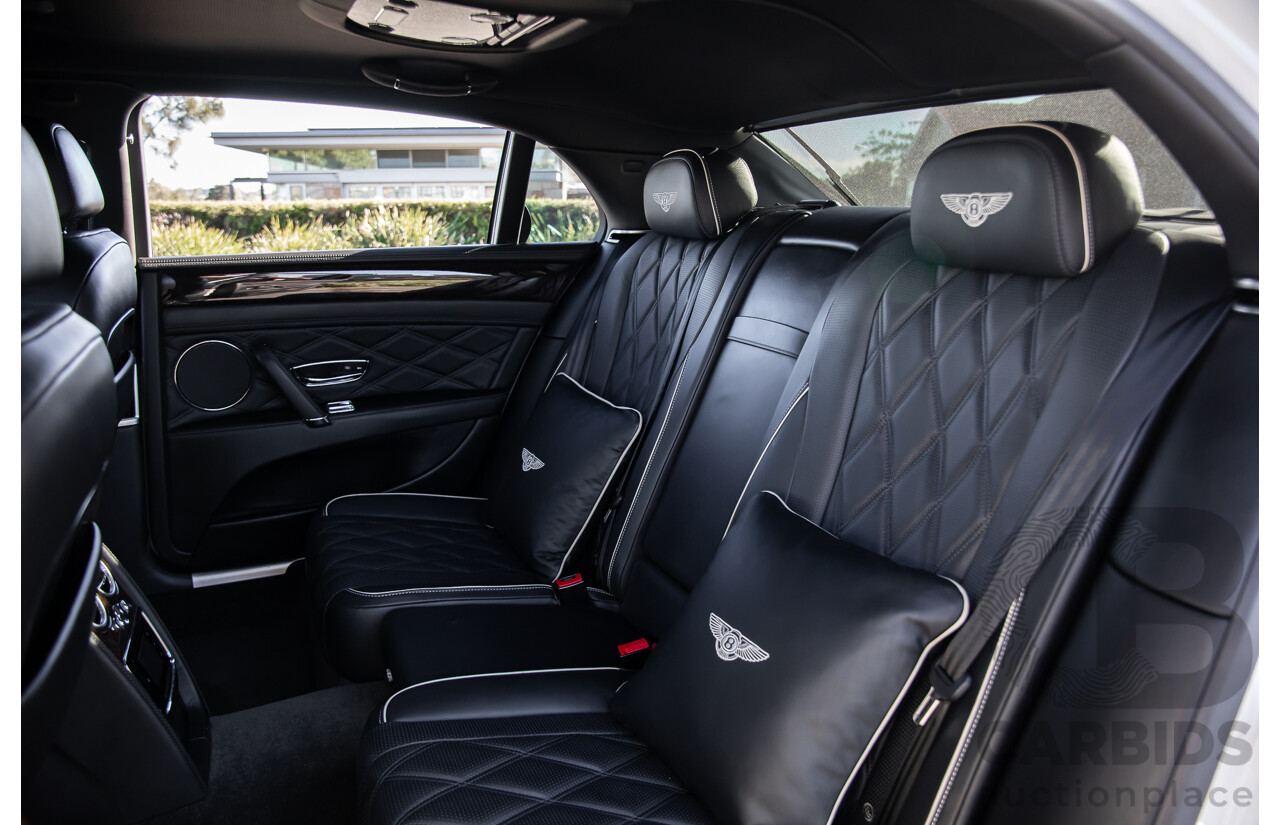 12/2014 Bentley Flying Spur V8 Mulliner (AWD) 3W MY15 4d Sedan Glacier White Twin Turbo V8 4.0L