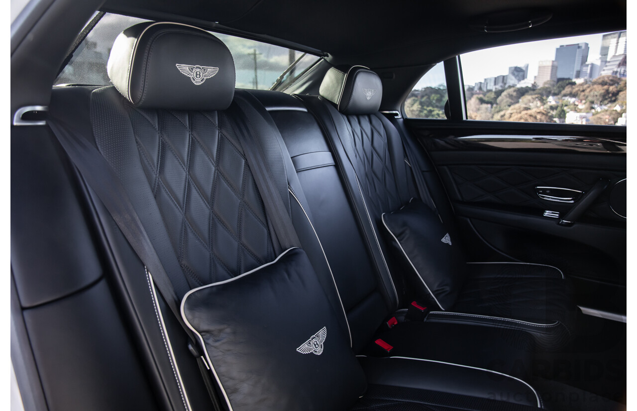 12/2014 Bentley Flying Spur V8 Mulliner (AWD) 3W MY15 4d Sedan Glacier White Twin Turbo V8 4.0L