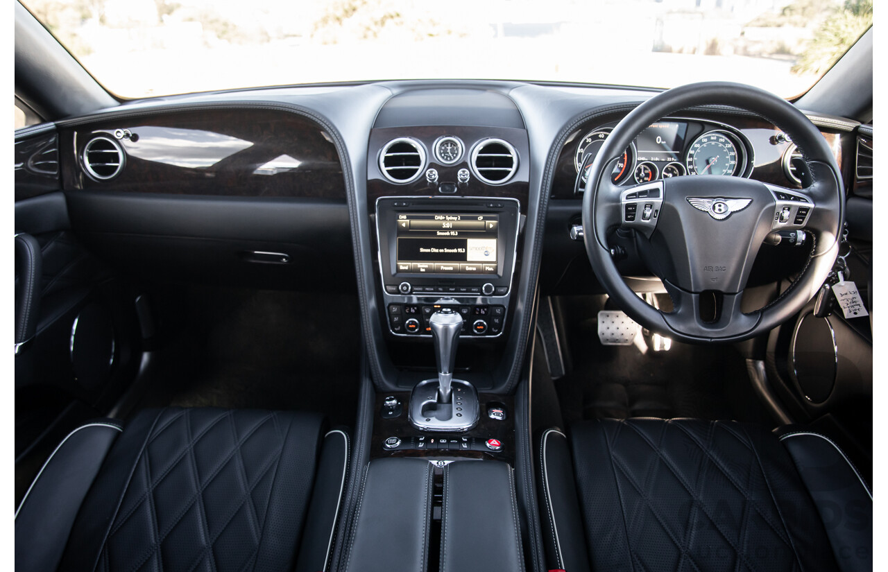 12/2014 Bentley Flying Spur V8 Mulliner (AWD) 3W MY15 4d Sedan Glacier White Twin Turbo V8 4.0L