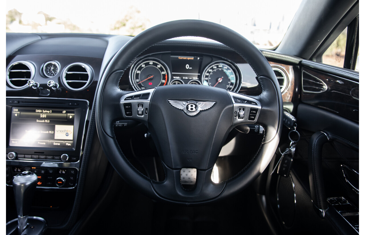 12/2014 Bentley Flying Spur V8 Mulliner (AWD) 3W MY15 4d Sedan Glacier White Twin Turbo V8 4.0L