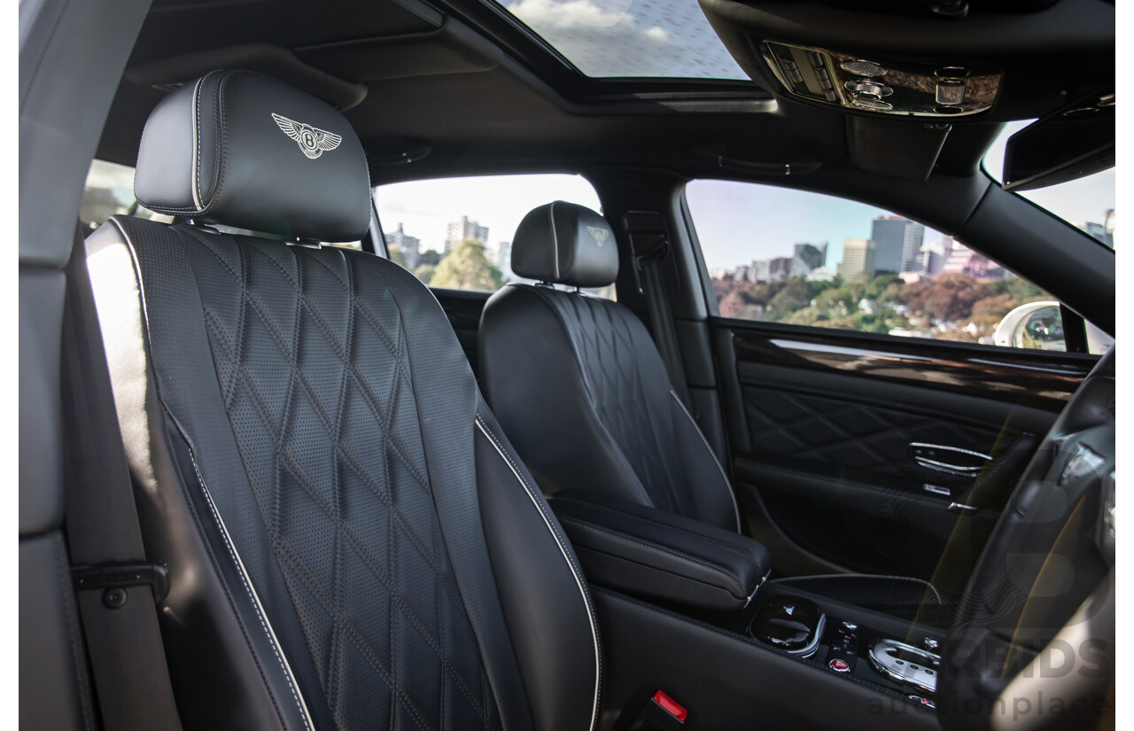12/2014 Bentley Flying Spur V8 Mulliner (AWD) 3W MY15 4d Sedan Glacier White Twin Turbo V8 4.0L