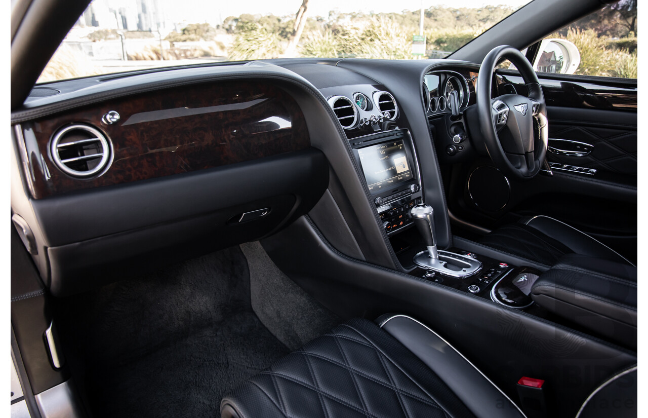 12/2014 Bentley Flying Spur V8 Mulliner (AWD) 3W MY15 4d Sedan Glacier White Twin Turbo V8 4.0L