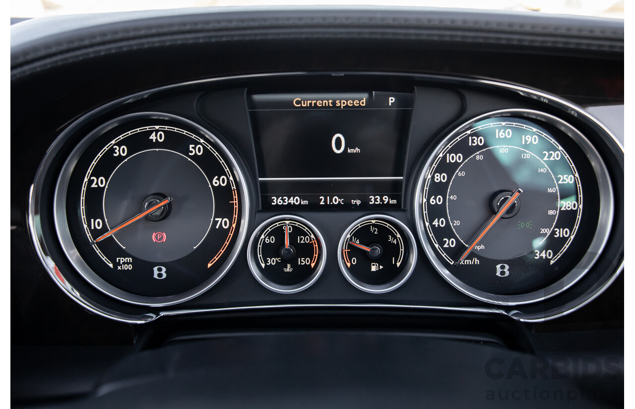 12/2014 Bentley Flying Spur V8 Mulliner (AWD) 3W MY15 4d Sedan Glacier White Twin Turbo V8 4.0L