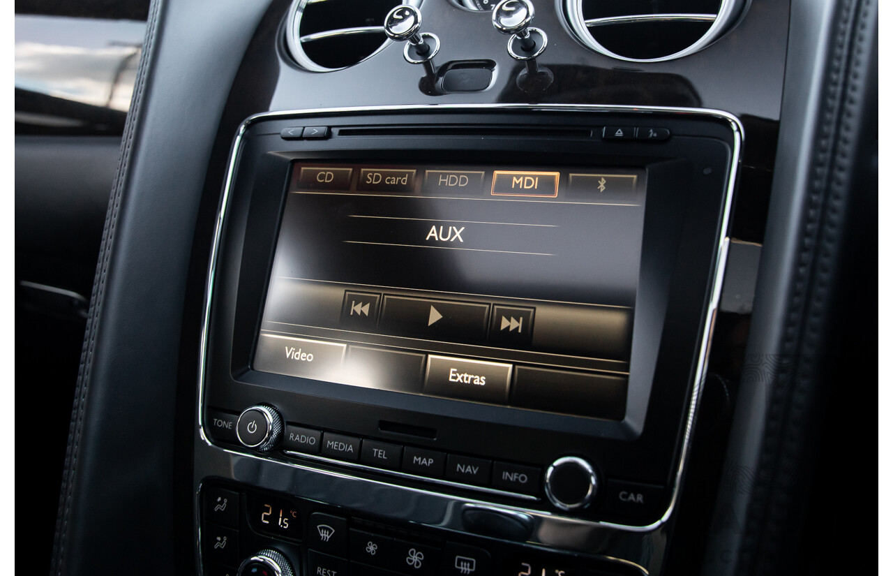 12/2014 Bentley Flying Spur V8 Mulliner (AWD) 3W MY15 4d Sedan Glacier White Twin Turbo V8 4.0L
