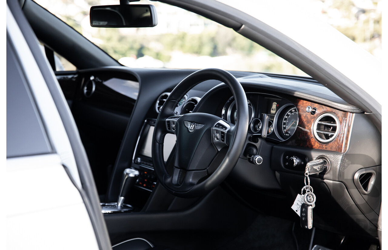 12/2014 Bentley Flying Spur V8 Mulliner (AWD) 3W MY15 4d Sedan Glacier White Twin Turbo V8 4.0L