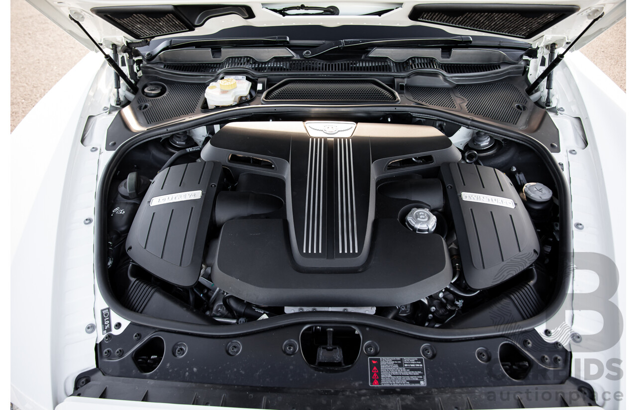 12/2014 Bentley Flying Spur V8 Mulliner (AWD) 3W MY15 4d Sedan Glacier White Twin Turbo V8 4.0L