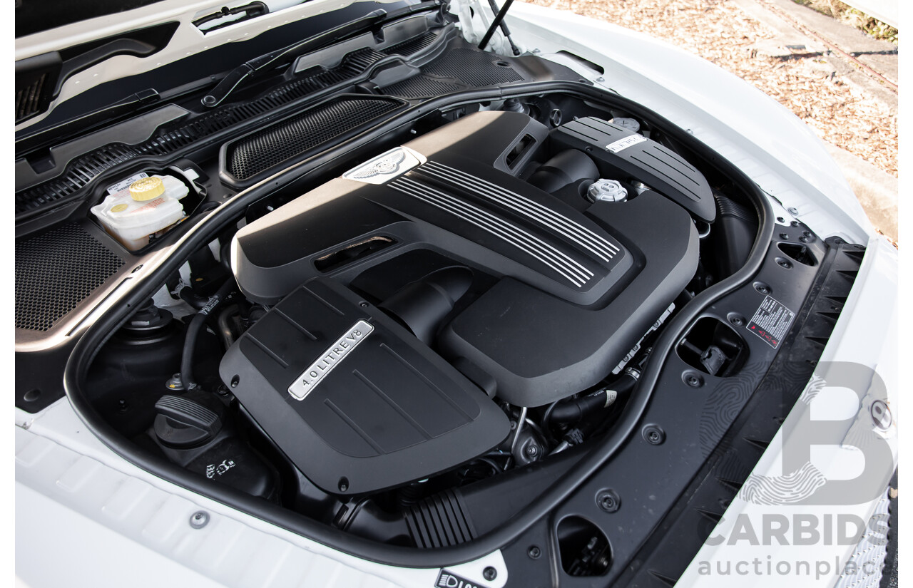 12/2014 Bentley Flying Spur V8 Mulliner (AWD) 3W MY15 4d Sedan Glacier White Twin Turbo V8 4.0L