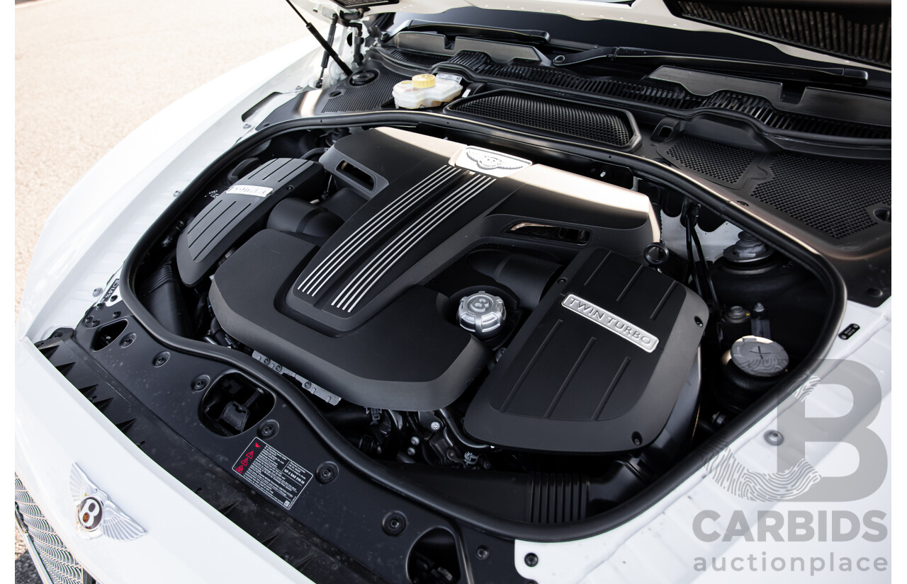 12/2014 Bentley Flying Spur V8 Mulliner (AWD) 3W MY15 4d Sedan Glacier White Twin Turbo V8 4.0L