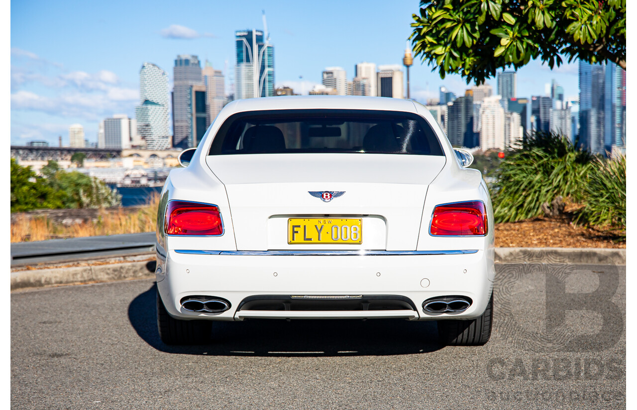 12/2014 Bentley Flying Spur V8 Mulliner (AWD) 3W MY15 4d Sedan Glacier White Twin Turbo V8 4.0L