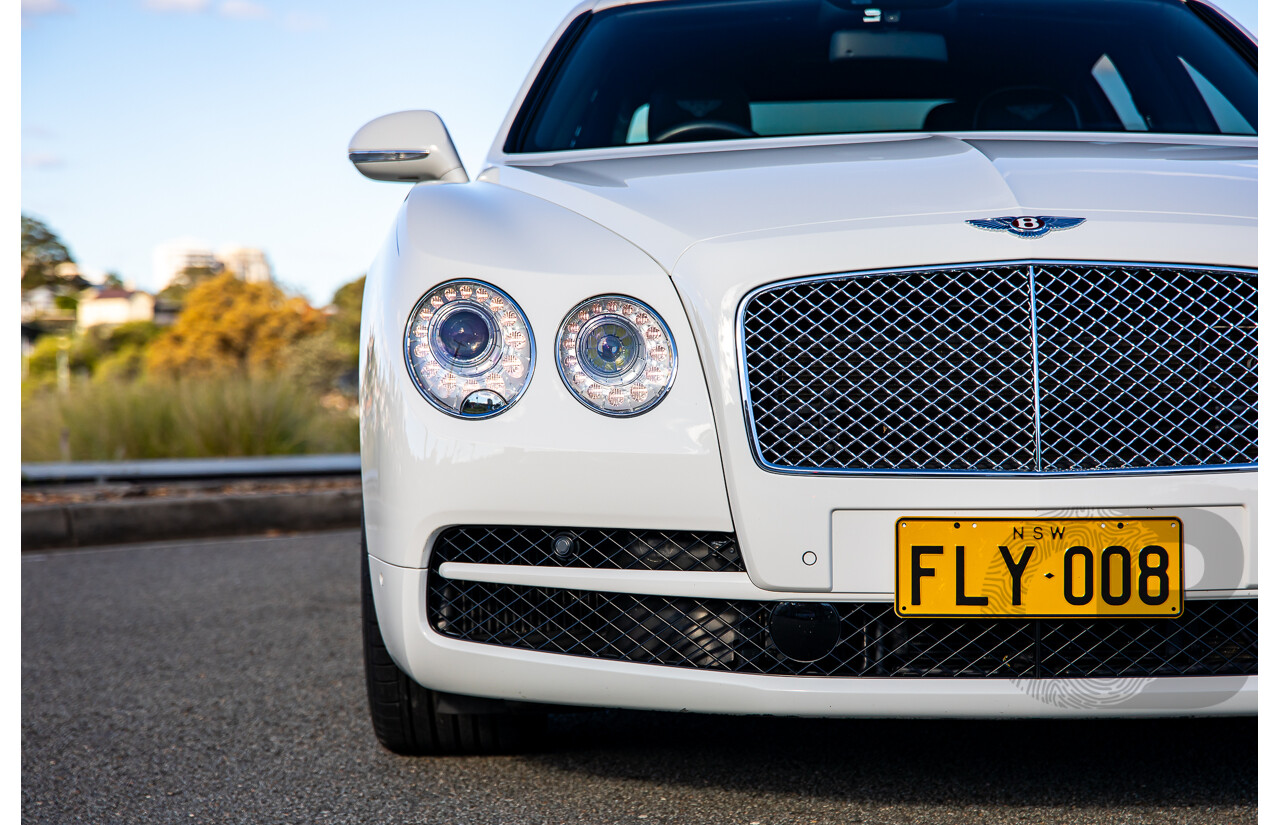12/2014 Bentley Flying Spur V8 Mulliner (AWD) 3W MY15 4d Sedan Glacier White Twin Turbo V8 4.0L