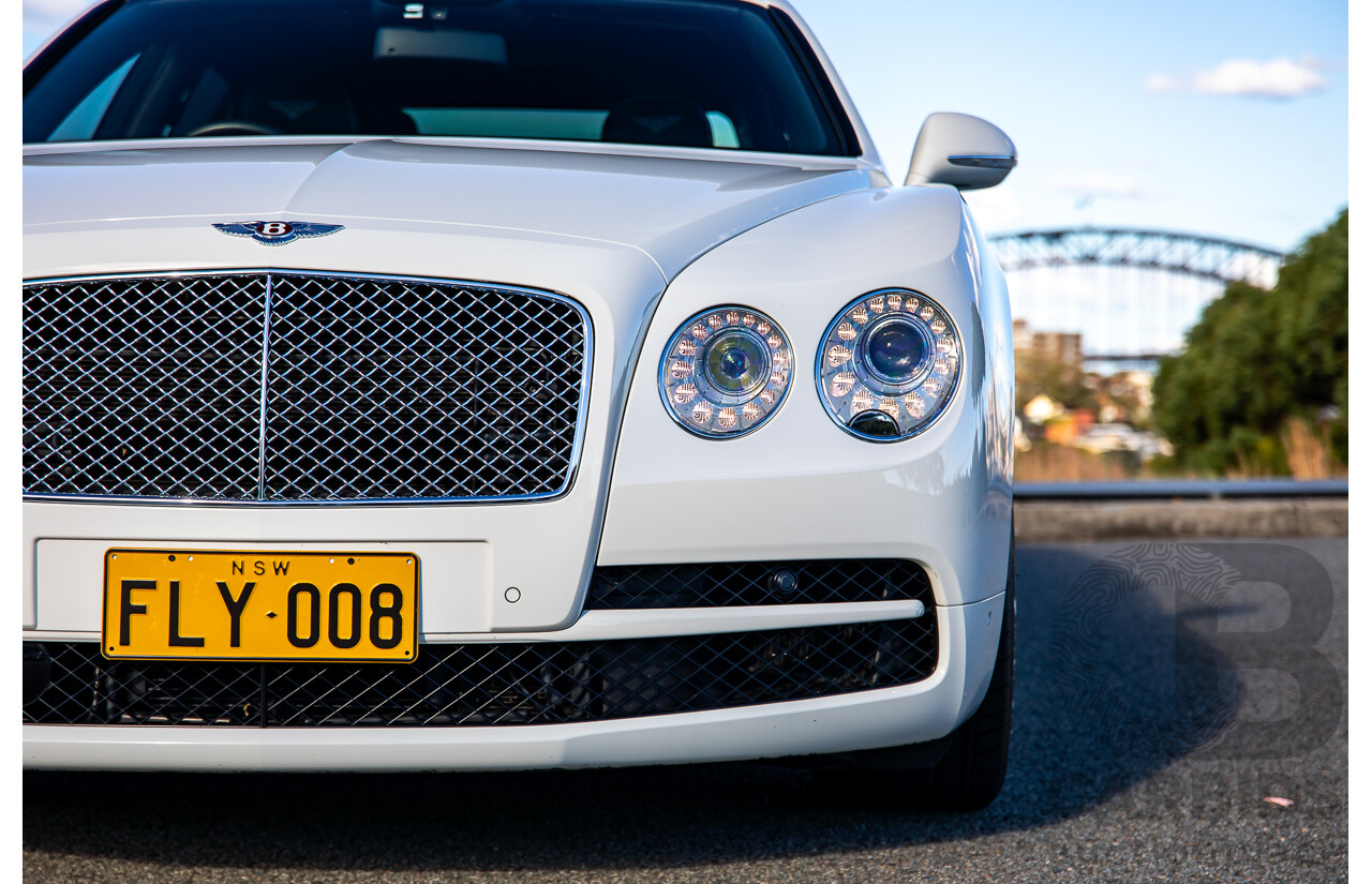 12/2014 Bentley Flying Spur V8 Mulliner (AWD) 3W MY15 4d Sedan Glacier White Twin Turbo V8 4.0L