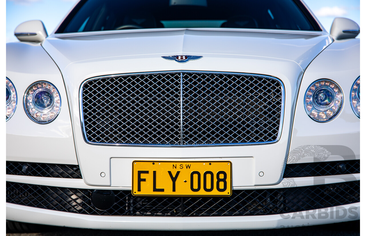 12/2014 Bentley Flying Spur V8 Mulliner (AWD) 3W MY15 4d Sedan Glacier White Twin Turbo V8 4.0L